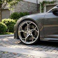 Jantes forgées personnalisées en chrome à rayons en Y, 17-24 pouces, 5x112, 5x114.3, 5x120, pour Ford Mustang, Cadillac CTS, BMW Série 5