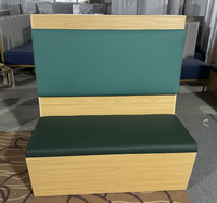 Meubles de restaurant traditionnels modernes, banquette en cuir PU noir pour hôtel et salle à manger