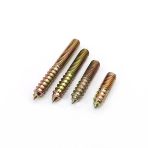 Double Sided <strong>Bolt</strong> Galvanized Yellow Zinc Metal Dowel Furniture Fixing <strong>Wood</strong> Screw - Product Image 5