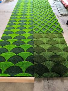 Baldosas de Césped Artificial Encajables Modernas, de Polietileno Verde, Duraderas, para Paisajismo y Suelos Exteriores - Product Image 1