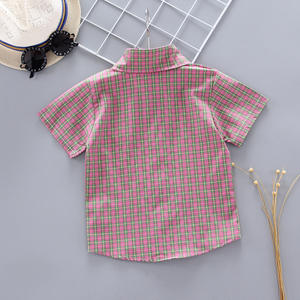 Chemises pour enfants garçons de haute qualité, mode estivale, boutons, poche et motifs mignons - Product Image 2