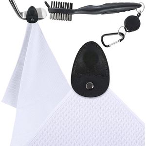 Custom <b>Microfiber</b> <b>Towel</b> Waffle Sublimation Printed Golf <b>Towels</b> With Magnetic Clip - Product Image 1