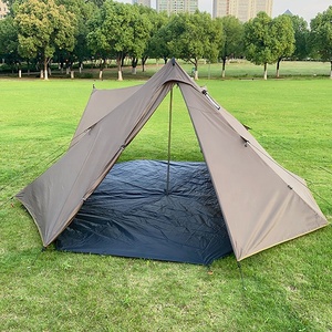Tenda a piramide ultraleggera da campeggio per 2-4 persone tenda a zaino ultraleggera tenda Teepee da esterno esagonale - Product Image 5
