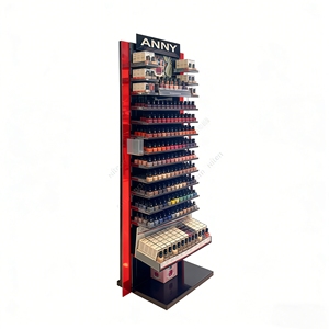 Support de présentation au sol moderne en acrylique et métal pour vernis à ongles avec étagères séparatrices pour salon, magasin de détail, présentoir de marchandises - Product Image 4