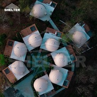 Maison domo en Polacabonate préfabriquée en PVC de luxe pour extérieur Tente dôme martien géodésique glamour Dôme géodésique pour extérieur Maison chez l'habitant