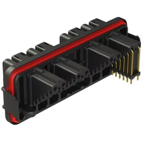 Amphenol AT13-12PA-GR02 Original, Conector de 12 Vías y 90 Grados °   Conector de Montaje en PCB de Ángulo Recto, Contactos Dorados A-Key, IP6K9K # 16 Contactos