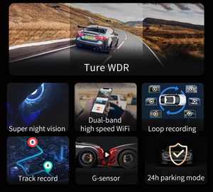 IPS 4K + 1080P + 1080P Carcam DVR GLA xe ghi video ba ống kính Dash Cam hộp đen Gương 3 Ổ Đĩa Ghi 170 xem độ - Product Image 4