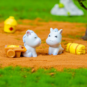 Ornements micro-paysagers KI Huacui, aménagement paysager simulé, artisanat décoratif <span class=keywords><strong>en</strong></span> résine DIY Ferme des Petits Chèvres pour jardinage <span class=keywords><strong>en</strong></span> paille - Product Image 4