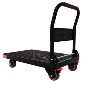 Troli Lipat Portabel untuk Barang, Gerobak Platform untuk Gudang, Supermarket, Rumah Tangga, <span class=keywords><strong>4</strong></span> Roda, Troli Tugas Berat - Product Image 5