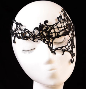 Masques de soirée sexy en dentelle noire pour femmes, masques de carnaval vénitien, masques de bal - Product Image 5