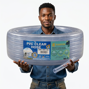 Tuyau flexible en PVC transparent pour l'eau, l'air, l'irrigation des jardins, utilisation polyvalente - Product Image 1
