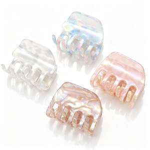 Pince à cheveux en acétate de cellulose effet écaille de tortue, grande pince à mâchoires pour femme, accessoire de mode pour cheveux, marque privée - Product Image 1