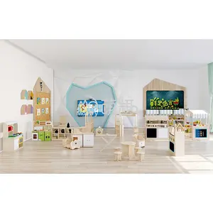 Moetry Conjunto de móveis de madeira para bebês, crianças pré-escolares e jardim de infância, design moderno, para uso em sala de aula