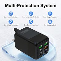 HYTO 150W 6 Ports PD QC 3.0 USB C Chargeur Rapide Adaptateur Mural Charge Super Rapide pour IPhone Samsung Xiaomi Huawei Oneplus OPPO