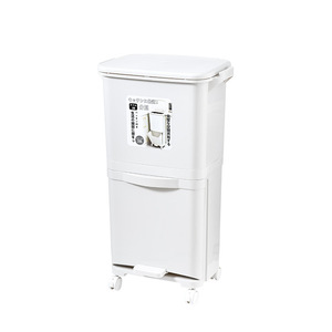 Multi Functional Kitchen Trash Can Large Capacity Double Layer Wet Dry Waste Separation Indoor Use Rectangular Design - Product Image 4