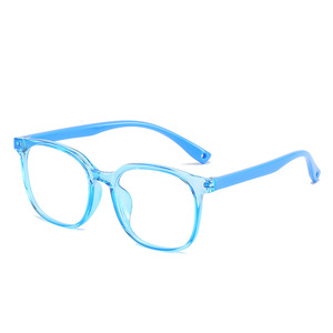 Children's Blue Light Blocking Glasses Square Frame Plastic TR90 Anti Radiation Eyewear With Silicone Nose Pads Plain Lens - Product Image 3