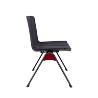 Chaise d'attente en rangée avec dossier en plastique/PU et pieds en métal, design moderne et nouveau