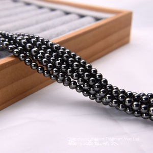 Perles de verre Collier en verre de cristal Trou droit <span class=keywords><strong>Perle</strong></span> noire Perles noires en vrac Imitation <span class=keywords><strong>perle</strong></span> Pendentif Accessoire - Product Image 4