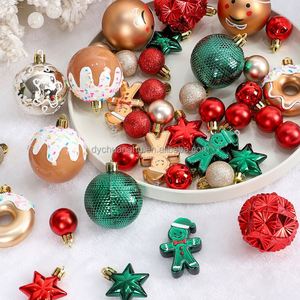 Juego de 42 Adornos Navideños de PVC de Alta Calidad, Bolas de Plástico para Decoración de Árboles, Caja de Regalo para Fiestas, Manualidades - Árbol de Navidad - Product Image 3