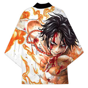 14 nouveaux Styles en gros Nika Luffy <span class=keywords><strong>Zoro</strong></span> Ace Law chemise japonaise courte Haori Anime Kimono cape vêtements <span class=keywords><strong>Cosplay</strong></span> fête - Product Image 3