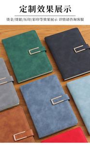 2025 <b>2024</b> Customizable Logo PU <b>A5</b> Multicolor Business Planner <b>Diary</b> Leather Cover Hardcover Custom Loose-leaf Journal Gift - Product Image 3