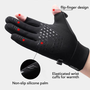 Herren- und Damen-Winter-Angelhandschuhe mit <span class=keywords><strong>2</strong></span>-Finger-Klappfunktion aus Neopren, wasser- und winddicht, warm für Angelschutz - Product Image 5