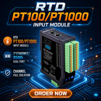 Module de contrôle de température à 4 canaux avec entrée RTD PT100, Modbus TCP, double Ethernet, module IO, neuf et en stock