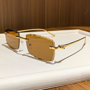 Rimless Rectangle <b>Sunglasses</b> <b>Gradient</b> Lenses UV400 Protection Fashion Driving Unisex Adult Style - Product Image 5