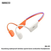 Écouteurs sans fil à conduction osseuse Remax, étanches IP68, ajustement personnalisé pour la natation et les sports, à porter autour du cou