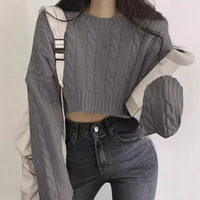 2025 nouveau Design rétro tressé Style coréen femmes Cardigan Sexy doux fille automne pull tricoté