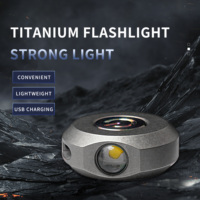 Mini herramienta de iluminación EDC de titanio, luz de bolsillo superbrillante para uso diario y herramientas de mano para acampar con linterna