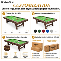 Table de billard américaine rustique en bois massif de 7 pieds avec piètement à tréteaux pour la maison, le club ou la salle de jeux – Vente en gros