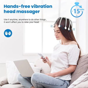 BOYO LD4014 Masseur de tête électrique intelligent mains libres, 10 contacts de <span class=keywords><strong>massage</strong></span> indépendants, technologie de vibration TMS, minuterie de 15 minutes pour - Product Image 3