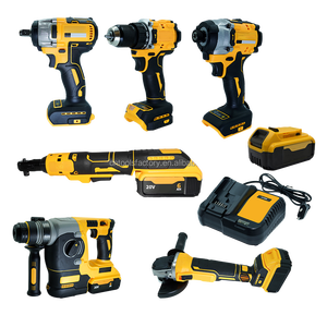 Ensemble complet d'outils électriques sans fil 6-<span class=keywords><strong>en</strong></span>-1 avec batterie et chargeur rapide, idéal pour les entrepreneurs professionnels et les bricoleurs - Product Image 1