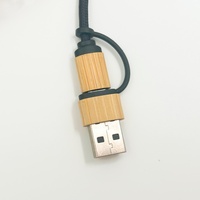 Kabel Data Ramah Lingkungan 4-in-1 dengan Jalinan Nilon, Kabel Pengisian Daya dengan Konektor USB Tipe C dan Micro USB Dual-Input untuk Ponsel dan Komputer