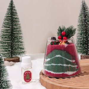 Kit de fabrication de bougies DIY LANJO en cire de palme parfumée écologique avec mèche en coton pour les thèmes de Noël et d'Halloween - Product Image 2