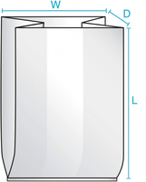 Sacs d'emballage alimentaire en LDPE à soufflets latéraux de différentes tailles avec conception à fermeture thermique et à aération pour l'emballage des légumes