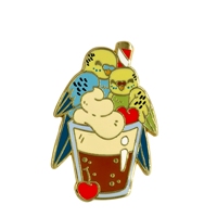 Épingles promotionnelles Logo personnalisé dessin animé en métal mignon or carotte oiseau Animal or métal crème glacée dur émail doux épinglettes