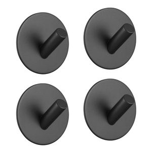 WEKIS Metal Casted Dot Decorative Wall <b>Hooks</b> Black Coat <b>Hooks</b> Bathroom <b>Towel</b> Hanger - Product Image 3