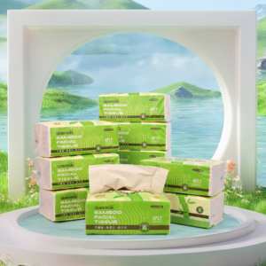 Toalla facial de pulpa de bambú 100%, suave, cómoda, biodegradable, respetuosa con el medio ambiente, en diseño de Color liso para uso doméstico - Product Image 6