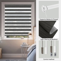 Allbright Powered by Eve Motionblinds Tende a Rullo Smart Zebra Oscuranti Senza Fili Compatibili con Matter e Thread per Finestre Domestiche