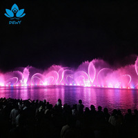 Fontaine musicale extérieure SS304 avec spectacle de lumière LED multicolore et laser contrôlé par programme pour projet gouvernemental urbain