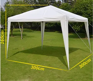 Gazebo 3x3 pelindung UV kustom, perlindungan UV luar ruangan, tenda kanopi tahan air pop up, tenda taman pameran lipat