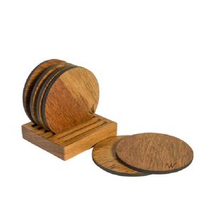 Ensemble de sous-verres en bois naturel en bois de manguier de haute qualité avec support OEM styles de marbre tapis et tampons accessoires pour la maison et la table - Product Image 1