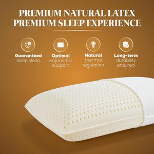 Almohada Cervical King Size con Relleno de Látex Antibacteriano Ecológico, Función de Masaje, Funda Personalizable de Felpa para un Sueño de Lujo - Product Image 4