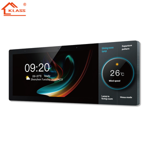 Interruptor de Pared Inteligente KLASS ZIGBEE Compatible con <span class=keywords><strong>Google</strong></span> Smart Life, Control de Hogar Inteligente, Pantalla de Control Central Multifunción de Vidrio de 6 Pulgadas, 250V - Product Image 1