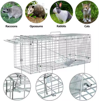 Trampa para Mapaches de 78x31x28cm, Trampa Plegable Automática, Hierro de Alta Sensibilidad, Captura y Liberación Humana para Fauna Silvestre