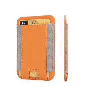 Hete Verkoop Elastische Kaart Portemonnee Met Magneet Voor Telefoon Lederen Magnetische Portemonnee Voor Iphone 12 13 14