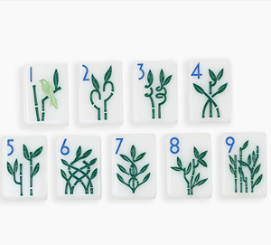 160PCS Set Mahjong Akrilik Amerika Portabel Permainan Meja dengan Tas Pembawa Rak Klasik untuk 4 Pemain Hiburan untuk Dewasa - Product Image 5