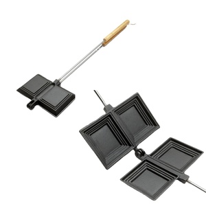 Großhandel im Freien Kochen Antihaft-Backwerk zeuge Gusseisen <span class=keywords><strong>Jaffle</strong></span> Pan Pie Eisen pfanne - Product Image 1